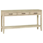 Console d'entrée contemporaine Whisen à 3 tiroirs, table d'appoint de canapé avec une étagère ouverte