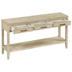 Console d'entrée contemporaine Whisen à 3 tiroirs, table d'appoint de canapé avec une étagère ouverte