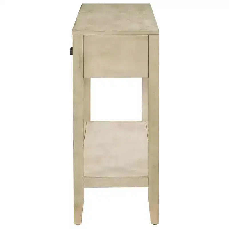 Console d'entrée contemporaine Whisen à 3 tiroirs, table d'appoint de canapé avec une étagère ouverte