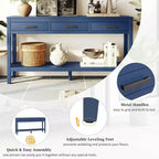 Console d'entrée contemporaine Whisen à 3 tiroirs, table d'appoint de canapé avec une étagère ouverte