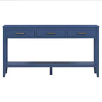 Console d'entrée contemporaine Whisen à 3 tiroirs, table d'appoint de canapé avec une étagère ouverte