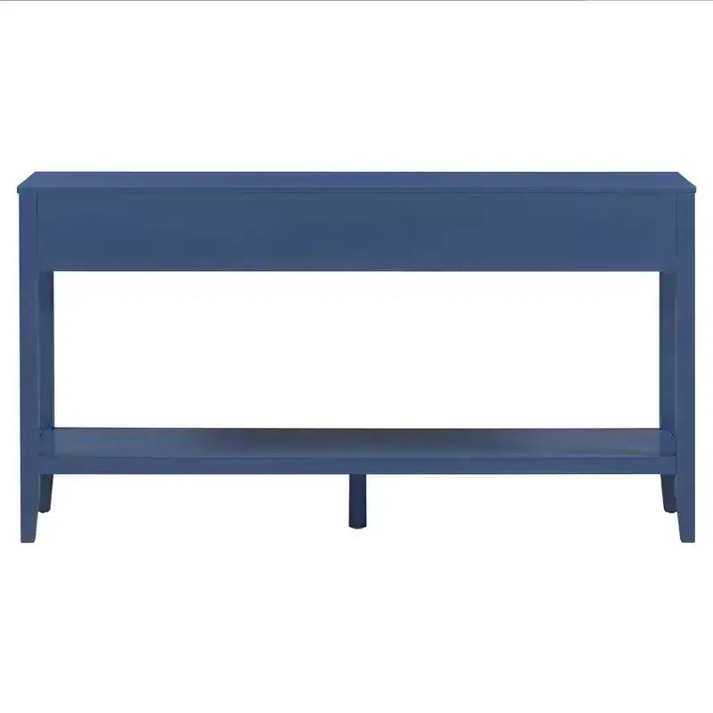 Console d'entrée contemporaine Whisen à 3 tiroirs, table d'appoint de canapé avec une étagère ouverte