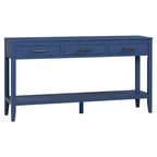 Console d'entrée contemporaine Whisen à 3 tiroirs, table d'appoint de canapé avec une étagère ouverte