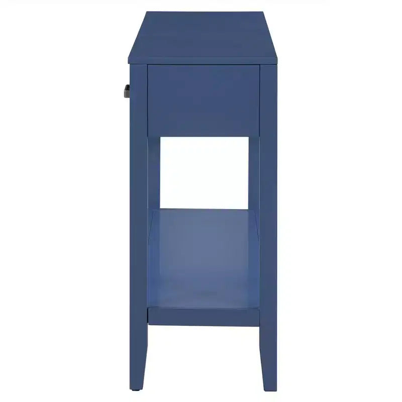 Console d'entrée contemporaine Whisen à 3 tiroirs, table d'appoint de canapé avec une étagère ouverte