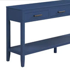 Console d'entrée contemporaine Whisen à 3 tiroirs, table d'appoint de canapé avec une étagère ouverte