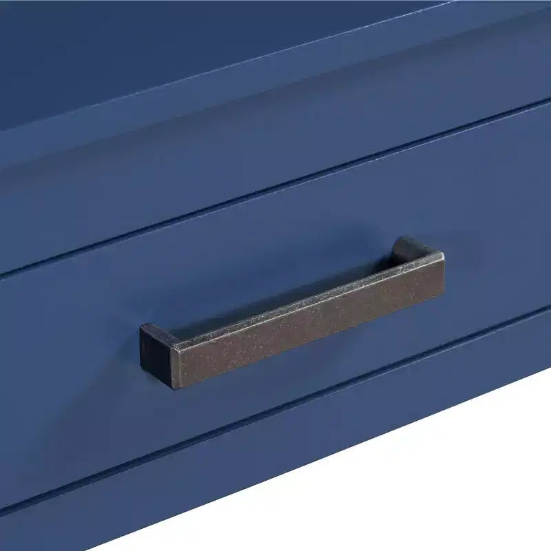 Console d'entrée contemporaine Whisen à 3 tiroirs, table d'appoint de canapé avec une étagère ouverte