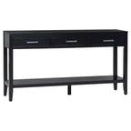 Console d'entrée contemporaine Whisen à 3 tiroirs, table d'appoint de canapé avec une étagère ouverte