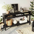 Whisen Contemporary 3-Drawer Entryway Console Table Sofa Side Table with One Open Shelf