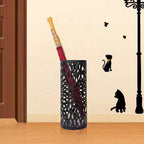 SONGMICS Porte-parapluies, Support à parapluies, Range-parapluies Rond en Acier Autoportant, pour Cannes de Marche, Noir