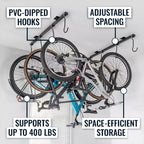 Plafond Teal Triangle G-Bike | Système de Rangement de Plafond Ajustable | Peut Contenir Jusqu'à 8 Vélos