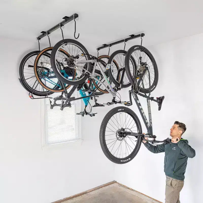 Plafond Teal Triangle G-Bike | Système de Rangement de Plafond Ajustable | Peut Contenir Jusqu'à 8 Vélos