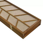 Paravent avec insert en jute Découpe géométrique en bois 180 cm de haut