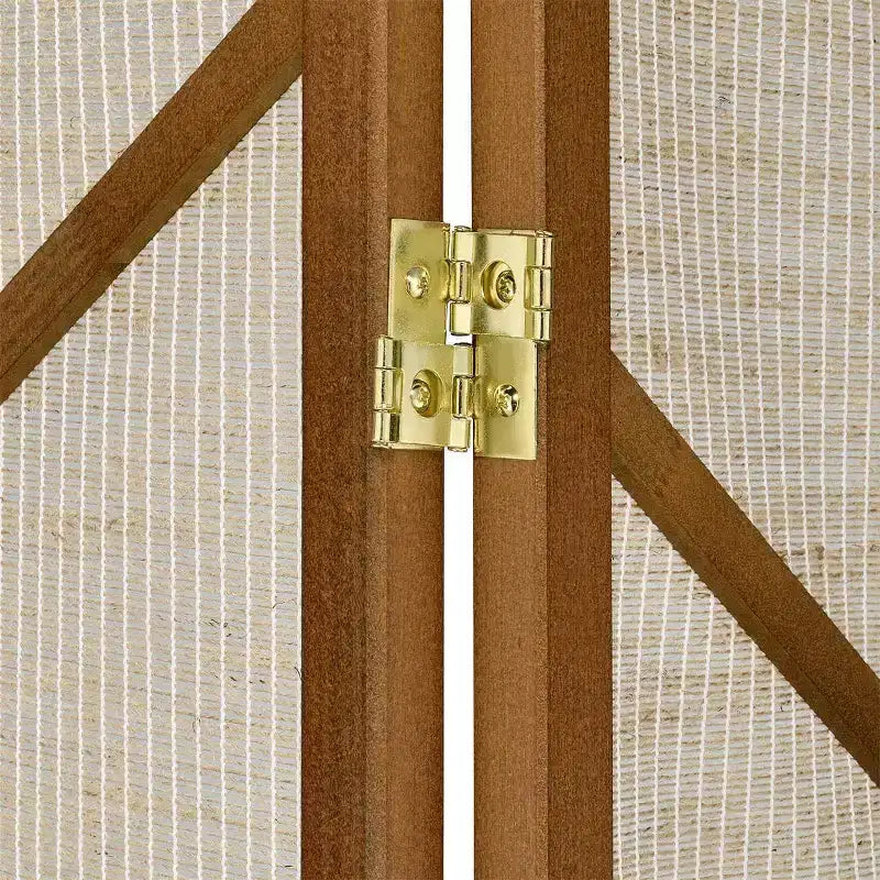 Paravent avec insert en jute Découpe géométrique en bois 180 cm de haut