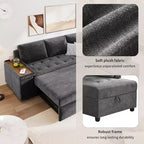 Canapé sectionnel 91,5W, canapé-lit escamotable avec accoudoir de rangement -Christopher Knight Home