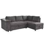 Canapé sectionnel 91,5W, canapé-lit escamotable avec accoudoir de rangement -Christopher Knight Home