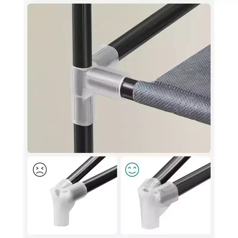 SONGMICS Meuble à Chaussures, Étagère à Chaussures à 9 Niveaux avec Housse en Tissu Non Tissé, Rangement pour 40 à 50 Paires de Chaussures