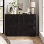 Commode 6 tiroirs Randolf avec pieds réglables | ART OF LIVING DESIGNS-NOIR