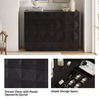 Commode 6 tiroirs Randolf avec pieds réglables | ART OF LIVING DESIGNS-NOIR