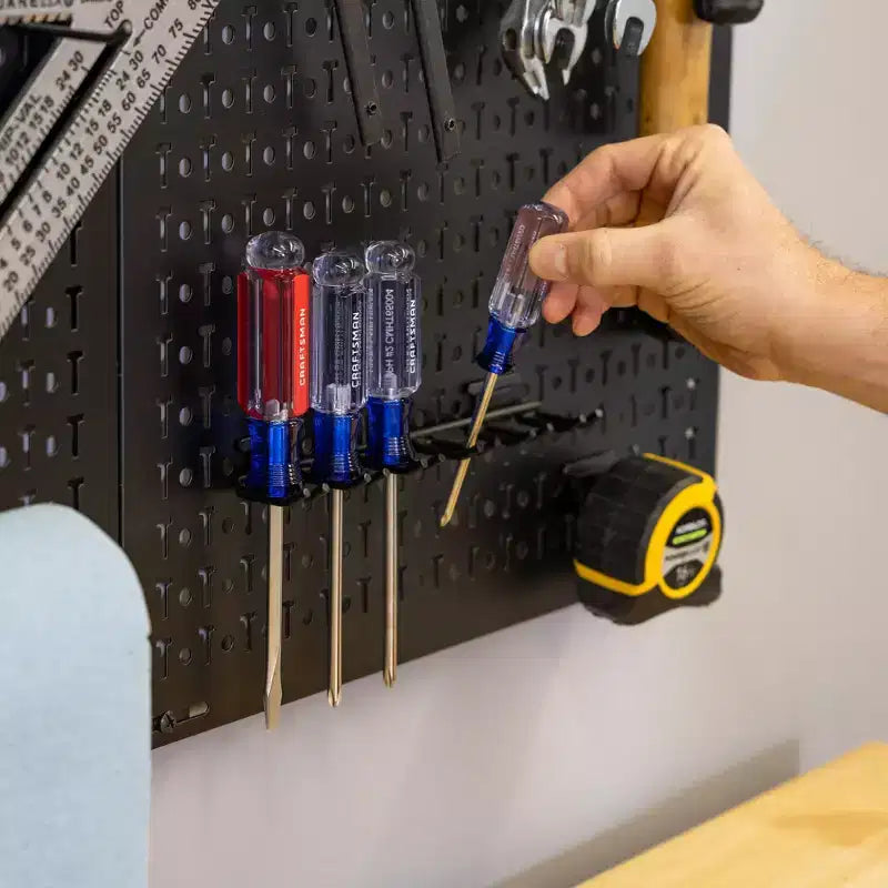 StoreYourBoard 34 x 32 Panneau perforé Pristine | 13 accessoires