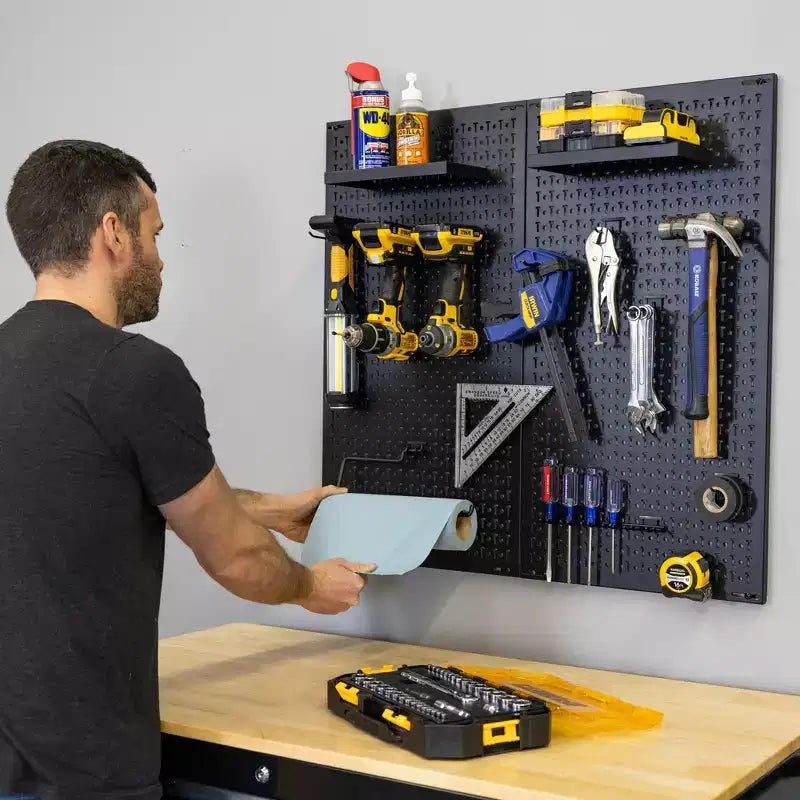StoreYourBoard 34 x 32 Panneau perforé Pristine | 13 accessoires