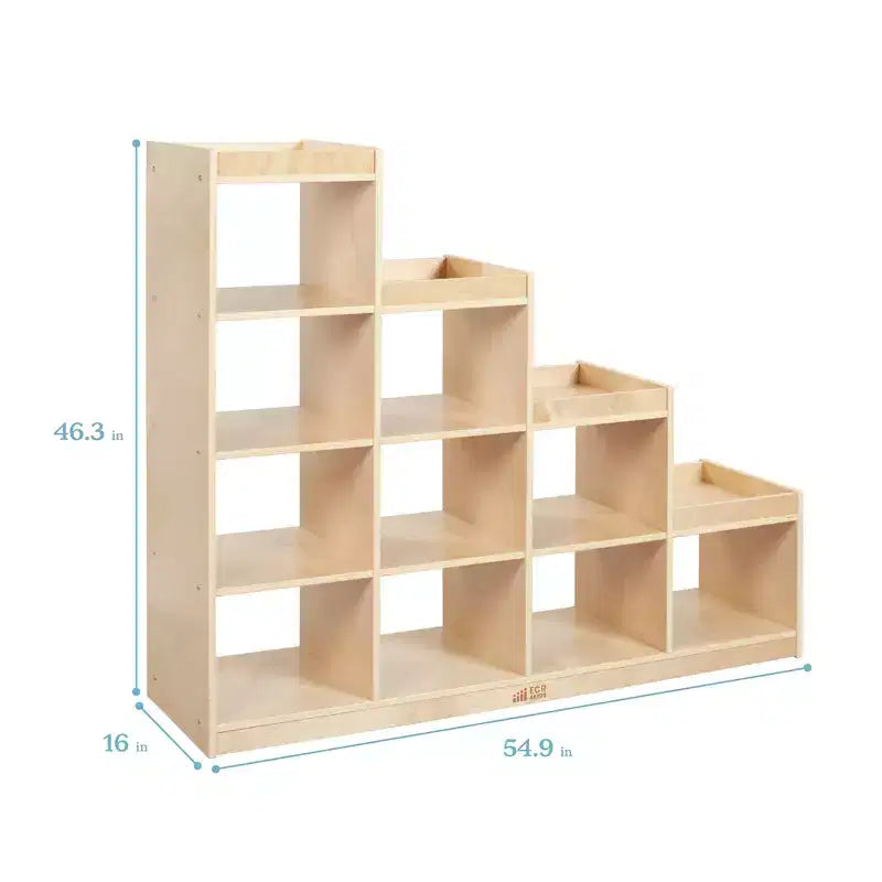 ECR4Kids 4-3-2-1 Organiseur de rangement cubique double face, Meuble de classe