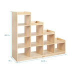 ECR4Kids 4-3-2-1 Organiseur de rangement cubique double face, Meuble de classe