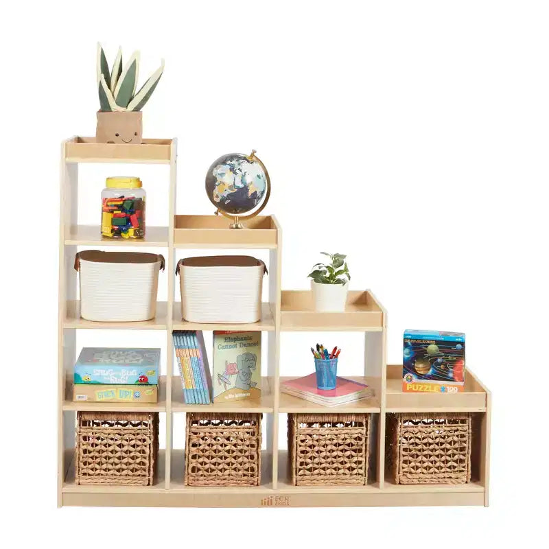 ECR4Kids 4-3-2-1 Organiseur de rangement cubique double face, Meuble de classe