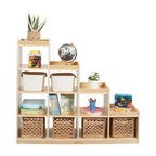 ECR4Kids 4-3-2-1 Organiseur de rangement cubique double face, Meuble de classe