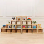 ECR4Kids 4-3-2-1 Organiseur de rangement cubique double face, Meuble de classe