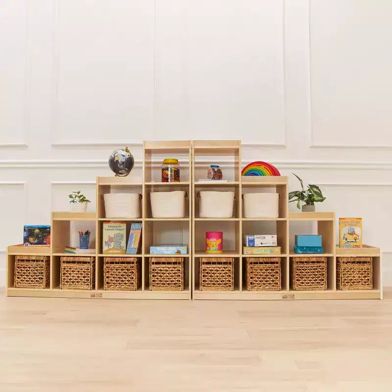 ECR4Kids 4-3-2-1 Organiseur de rangement cubique double face, Meuble de classe