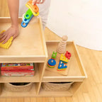 ECR4Kids 4-3-2-1 Organiseur de rangement cubique double face, Meuble de classe