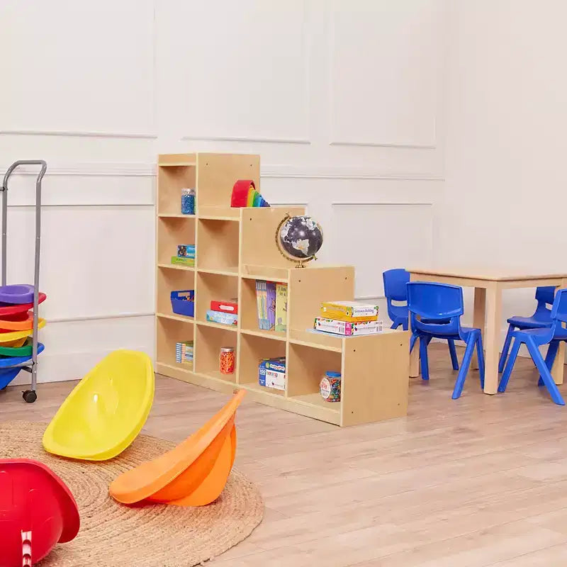 ECR4Kids 4-3-2-1 Organiseur de rangement cubique double face, Meuble de classe