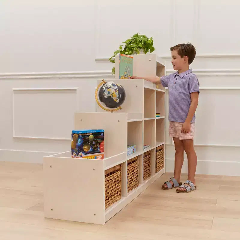ECR4Kids 4-3-2-1 Organiseur de rangement cubique double face, Meuble de classe