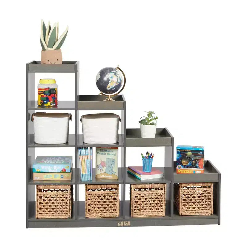 ECR4Kids 4-3-2-1 Organiseur de rangement cubique double face, Meuble de classe