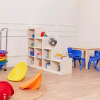 ECR4Kids 4-3-2-1 Organiseur de rangement cubique double face, Meuble de classe