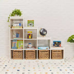 ECR4Kids 4-3-2-1 Organiseur de rangement cubique double face, Meuble de classe
