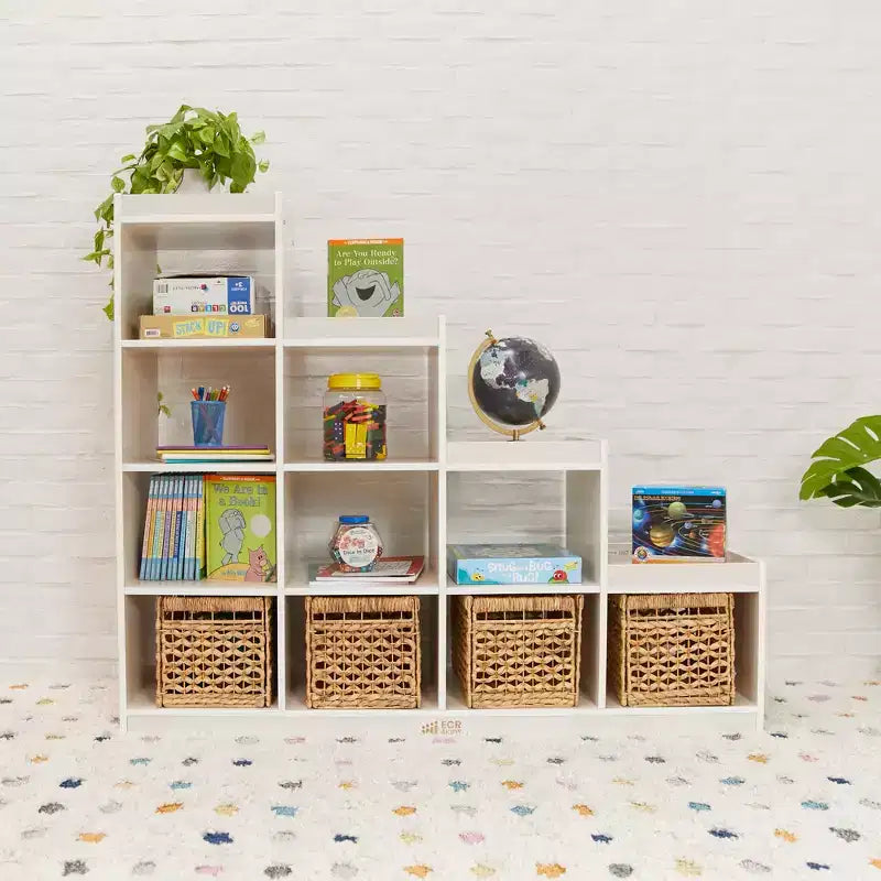 ECR4Kids 4-3-2-1 Organiseur de rangement cubique double face, Meuble de classe