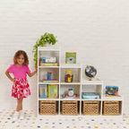 ECR4Kids 4-3-2-1 Organiseur de rangement cubique double face, Meuble de classe