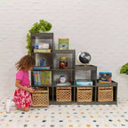 ECR4Kids 4-3-2-1 Organiseur de rangement cubique double face, Meuble de classe