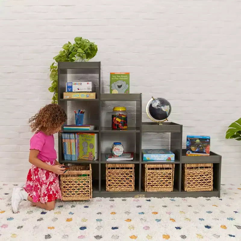 ECR4Kids 4-3-2-1 Organiseur de rangement cubique double face, Meuble de classe