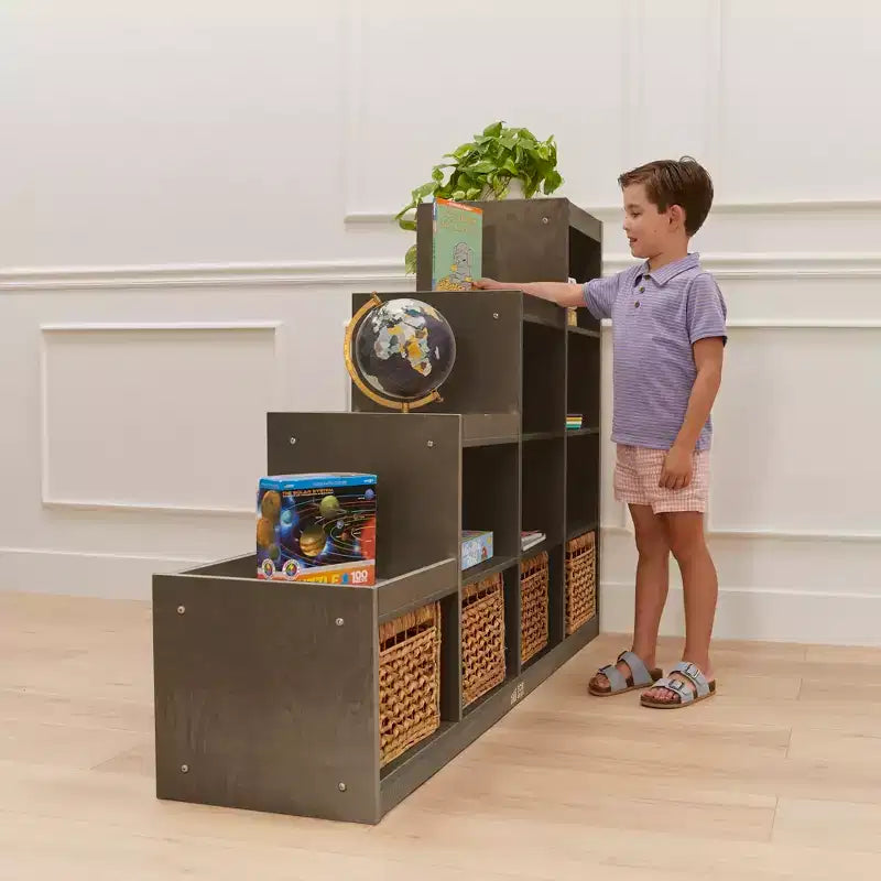ECR4Kids 4-3-2-1 Organiseur de rangement cubique double face, Meuble de classe