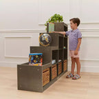 ECR4Kids 4-3-2-1 Organiseur de rangement cubique double face, Meuble de classe