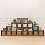 ECR4Kids 4-3-2-1 Organiseur de rangement cubique double face, Meuble de classe