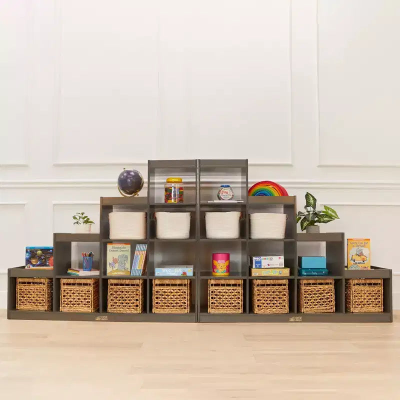 ECR4Kids 4-3-2-1 Organiseur de rangement cubique double face, Meuble de classe