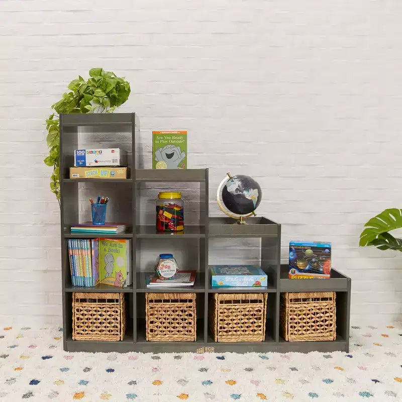 ECR4Kids 4-3-2-1 Organiseur de rangement cubique double face, Meuble de classe