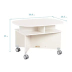 Table de collaboration mobile avec rangement ECR4Kids, mobilier polyvalent