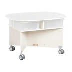 Table de collaboration mobile avec rangement ECR4Kids, mobilier polyvalent