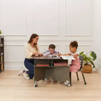 Table de collaboration mobile avec rangement ECR4Kids, mobilier polyvalent