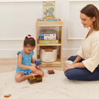 Meuble de rangement vertical double face à 2 compartiments ECR4Kids, mobilier de classe