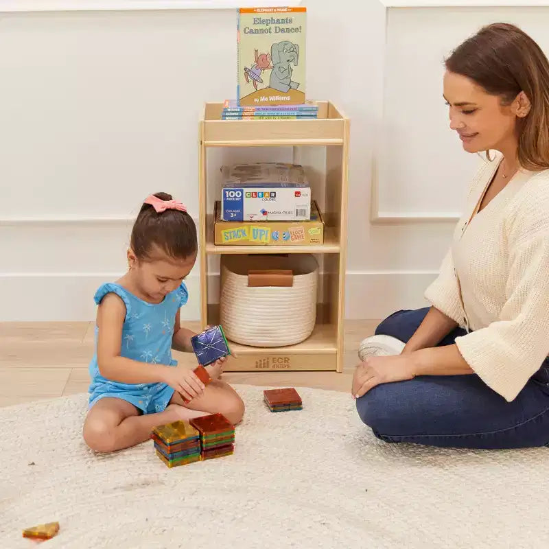 Meuble de rangement vertical double face à 2 compartiments ECR4Kids, mobilier de classe